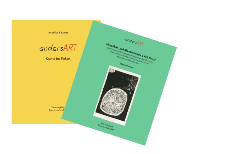 Zwei neue Publikationen: "andersART - Kunst im Fokus" und "Mondbär und Messinokeks = Art Brut? von Maria Reitter-Kollmann
